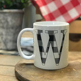 Mug with Buffalo Check Initial