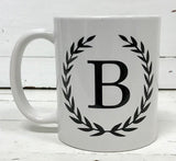 Mug - Initial in Laurels