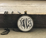 Pendant - Custom Monogrammed - Round