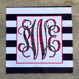 Eye Glass Cleaning Cloth - Black and White Stripe