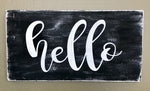 Wooden Sign - hello