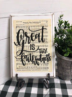 Hymn Board - Great Is Thy Faithfulness