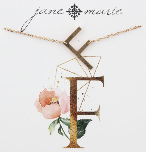 Jane Marie Initial Necklace - F