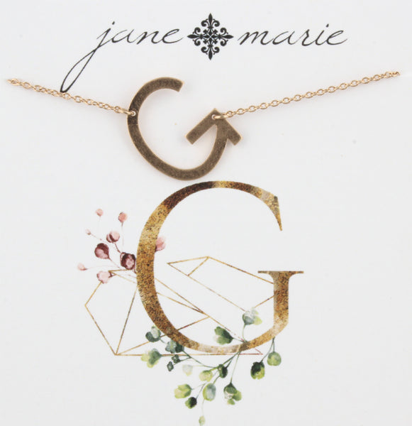Jane Marie Initial Necklace - G
