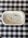 Wooden Bread Bowl White - Small