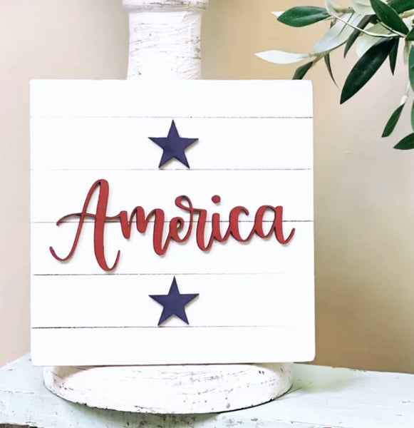 America - 6x6 Sign