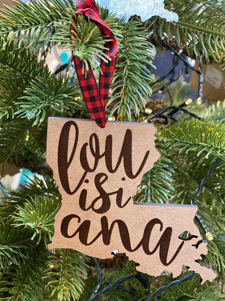 Custom Christmas Ornament - Louisiana