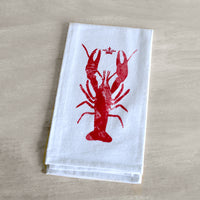 Watercolor Crawfish Flour-sack Towel