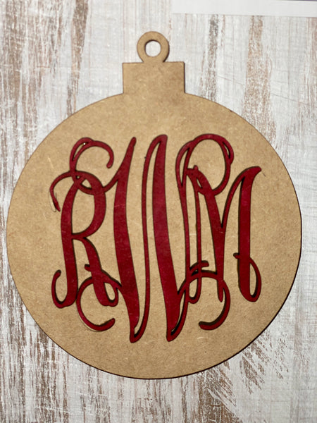 Custom Christmas Ornament - Monogram