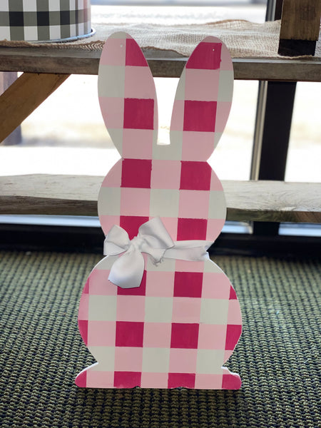 Wooden Tall Bunny - Pink