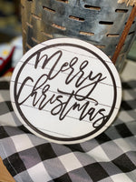 Wooden "Merry Christmas" 6-inch Round