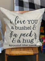 Throw Pillow - A Bushel & A Peck