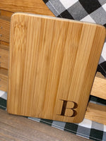 Engraved Cutting Board with Initial