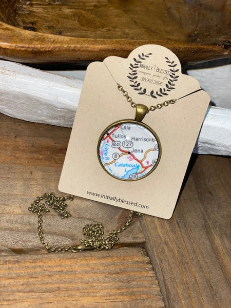 Pendant with Hometown Map