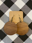 Wooden Earrings - Solid Circle